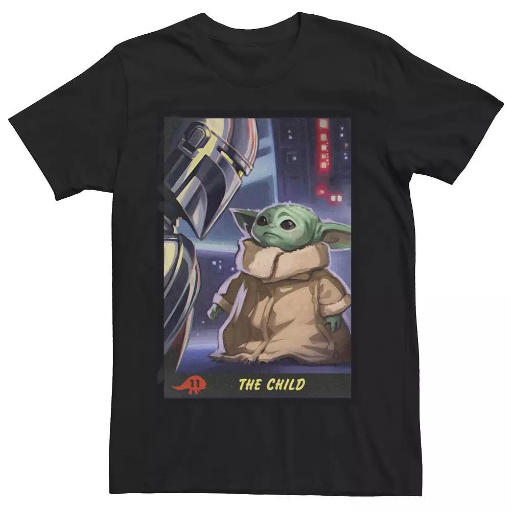 Men's Star Wars The Mandalorian The Child Trading Card Tee, Size: 3XL, Black Product Image