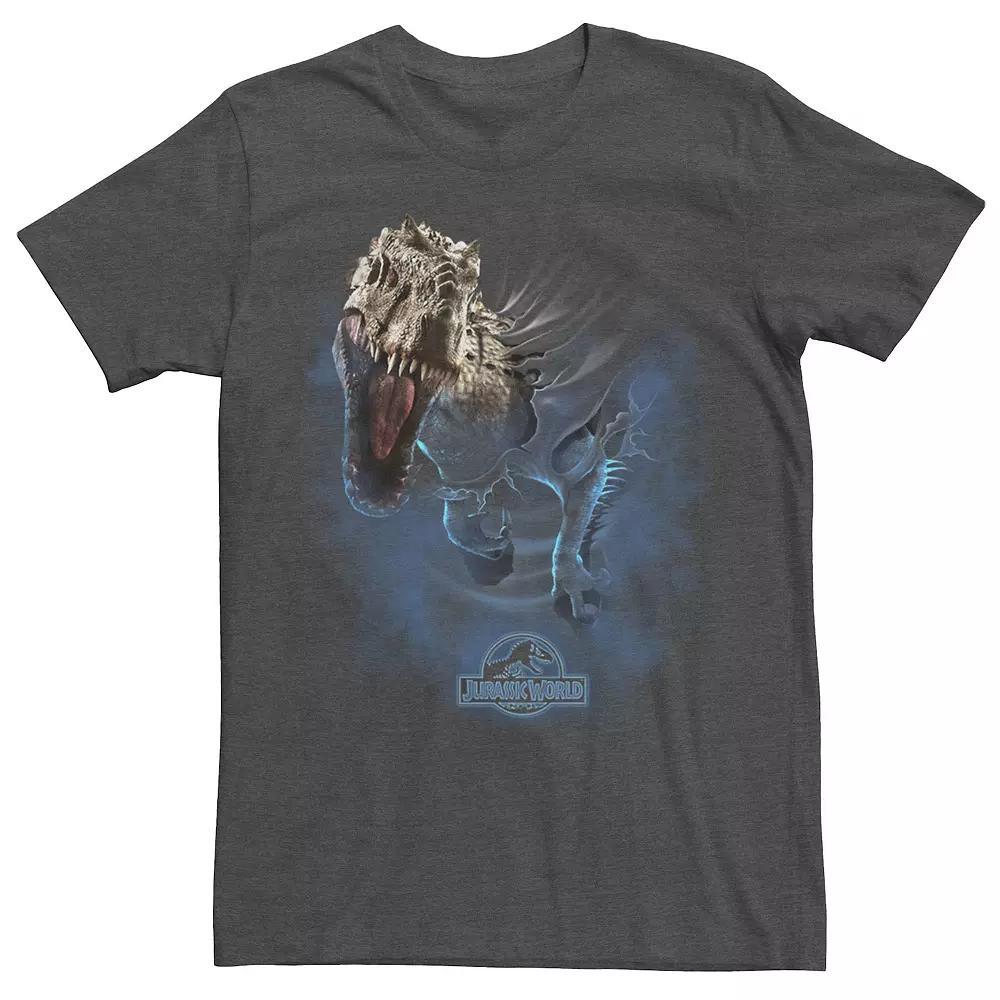 Men's Jurassic World Indominus Rex Breaks Through Graphic Tee, Size: XXL, Grey Heather Product Image