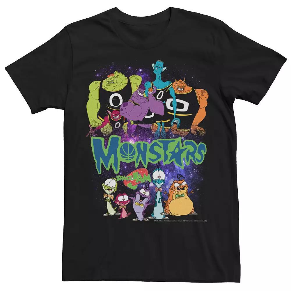 Men's Looney Tunes Space Jam Monstars In Space Tee, Size: Large, Black Product Image
