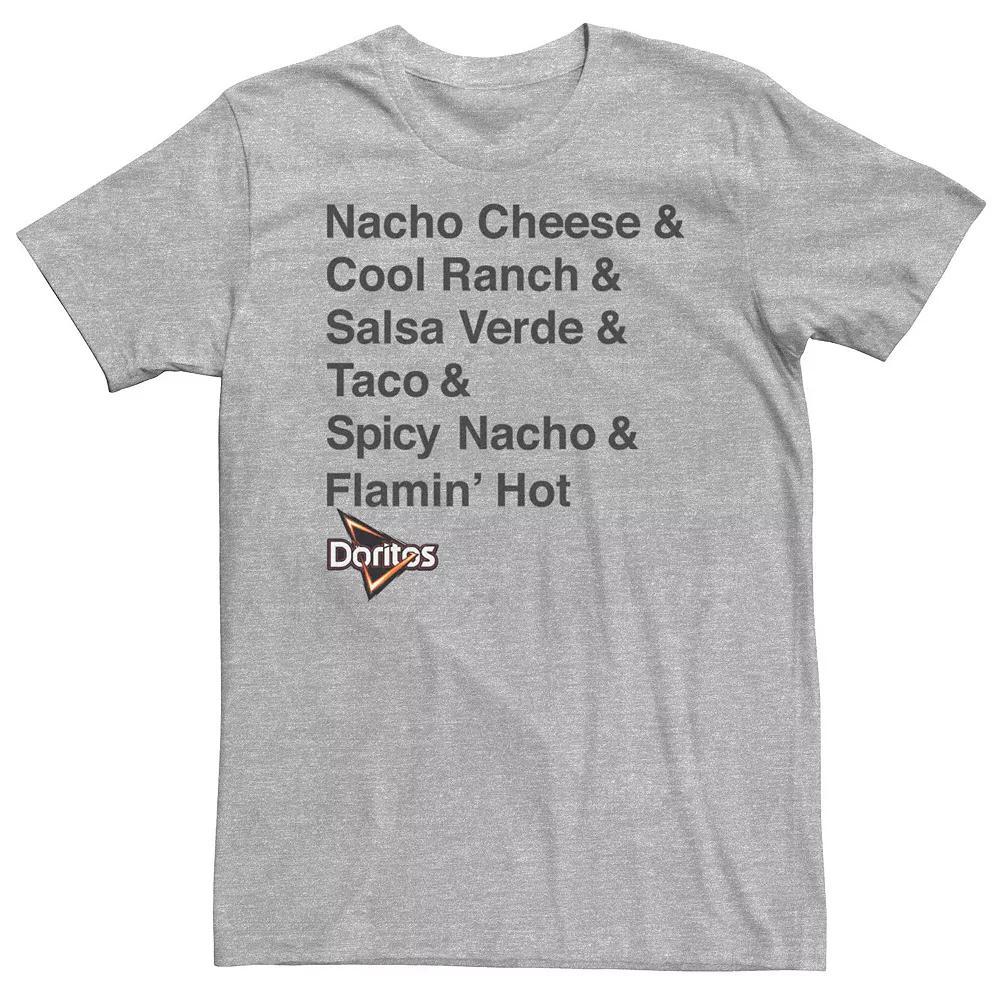 Big & Tall Doritos Tortilla Chips Flavors Tee, Men's, Size: 4XB, Athletic Grey Product Image