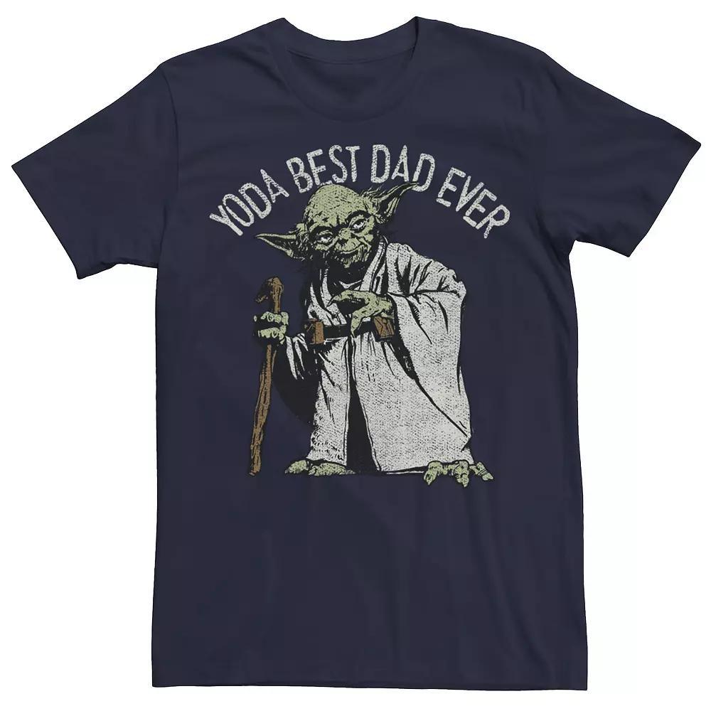 Men's Star Wars Yoda Best Dad Ever Tee, Size: XS, Blue Product Image
