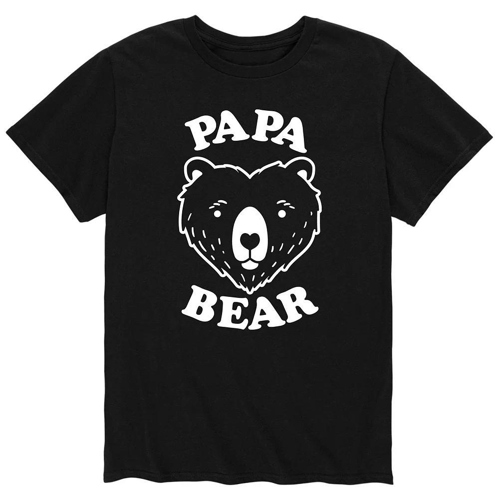 Mens Papa Bear Valentines Day Graphic Tee Product Image