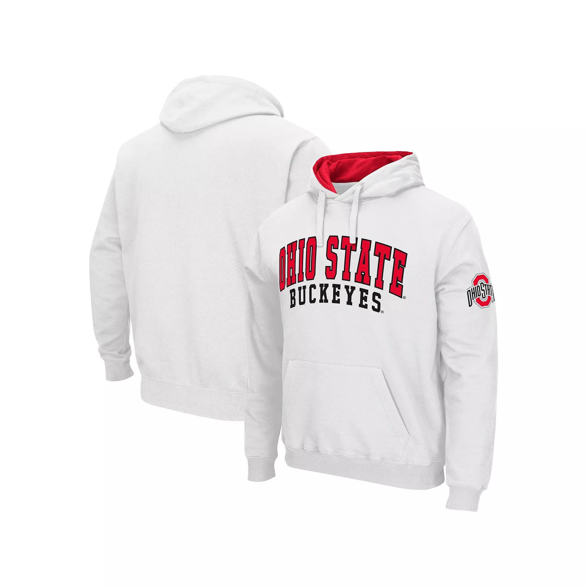 Men's Colosseum White Ohio State Buckeyes Double Arch Pullover Hoodie, Size: XL Product Image