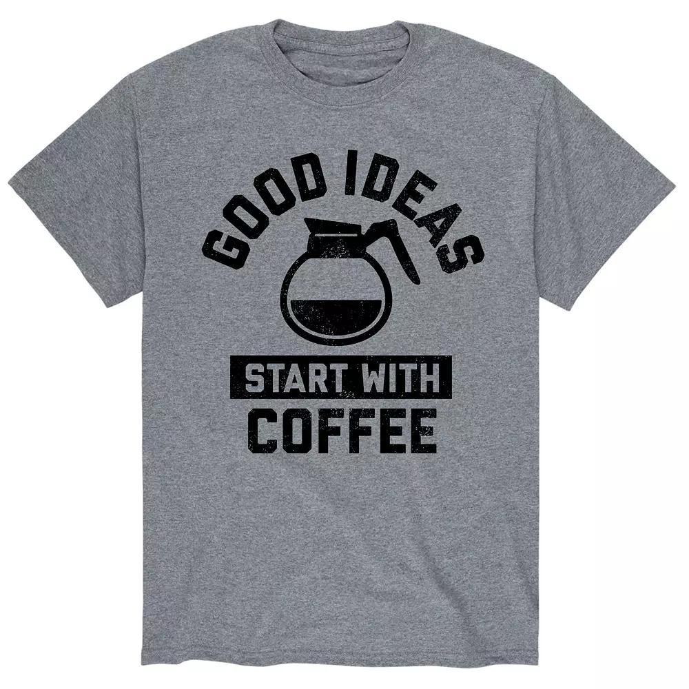 Men's Good Ideas Coffee Tee, Size: Large, Grey 2 Product Image