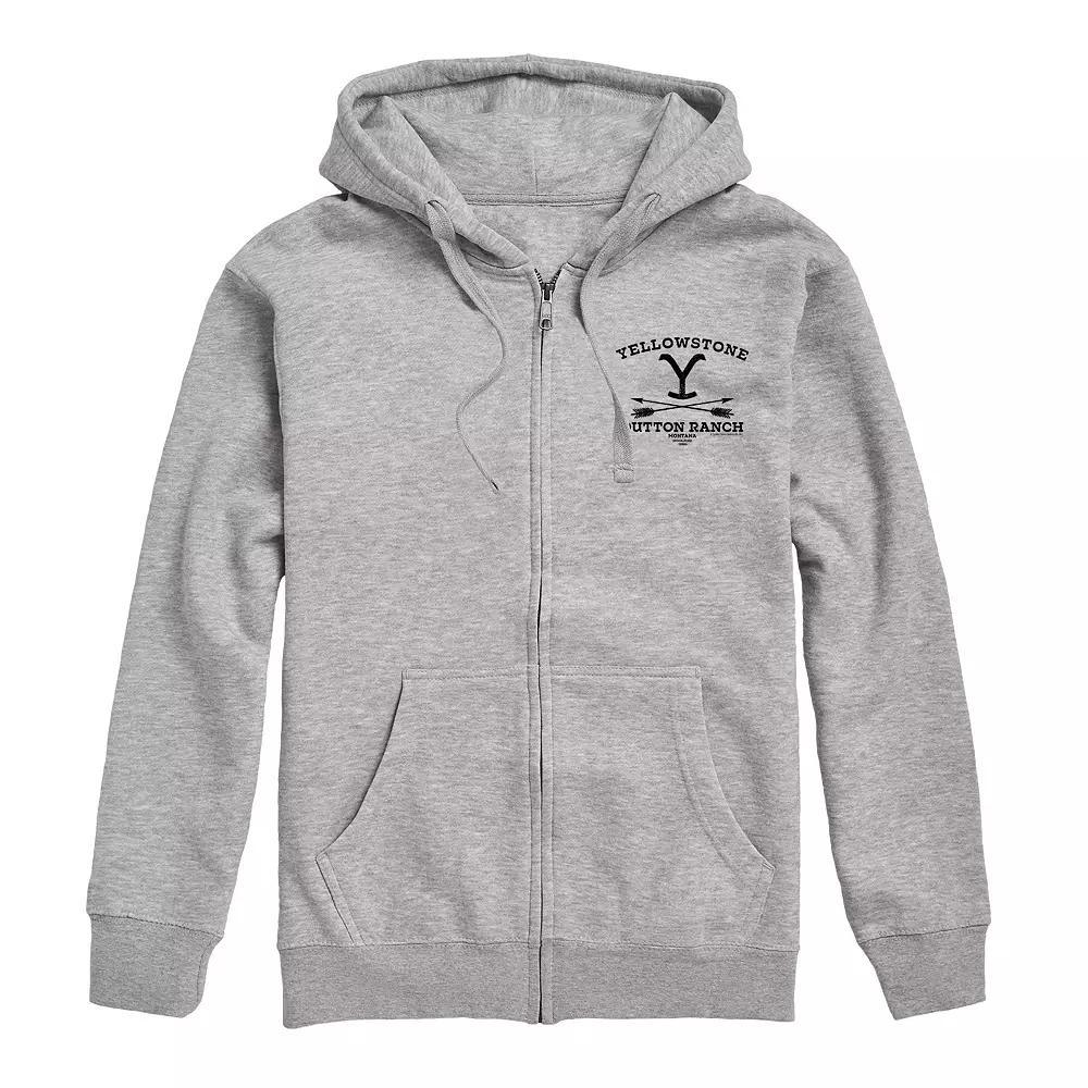 Mens Yellowstone Stone Dutton Zip Hoodie Product Image