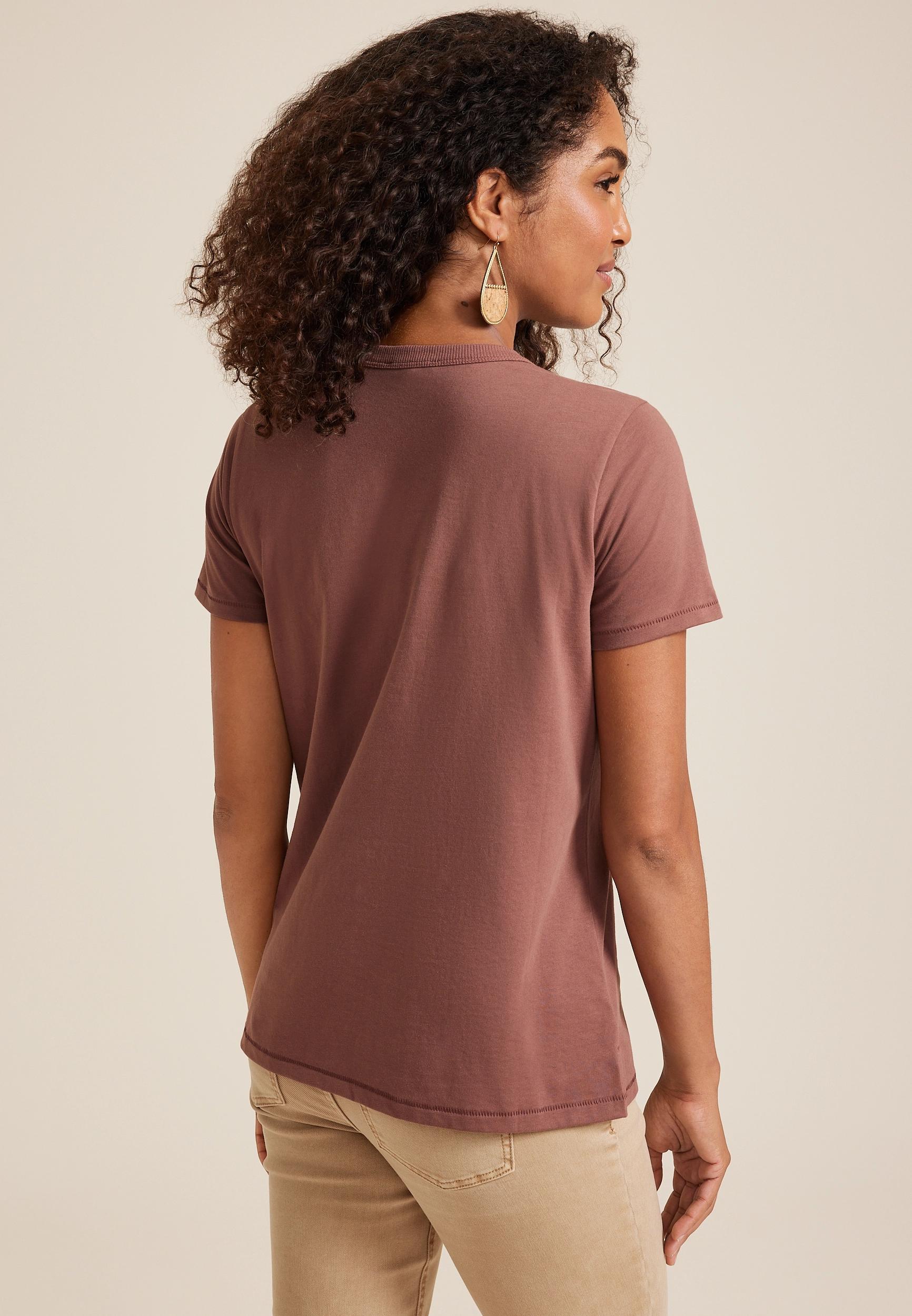 Maurices Womens X Small Size Cider Season Classic Fit Graphic Tee Brown Product Image