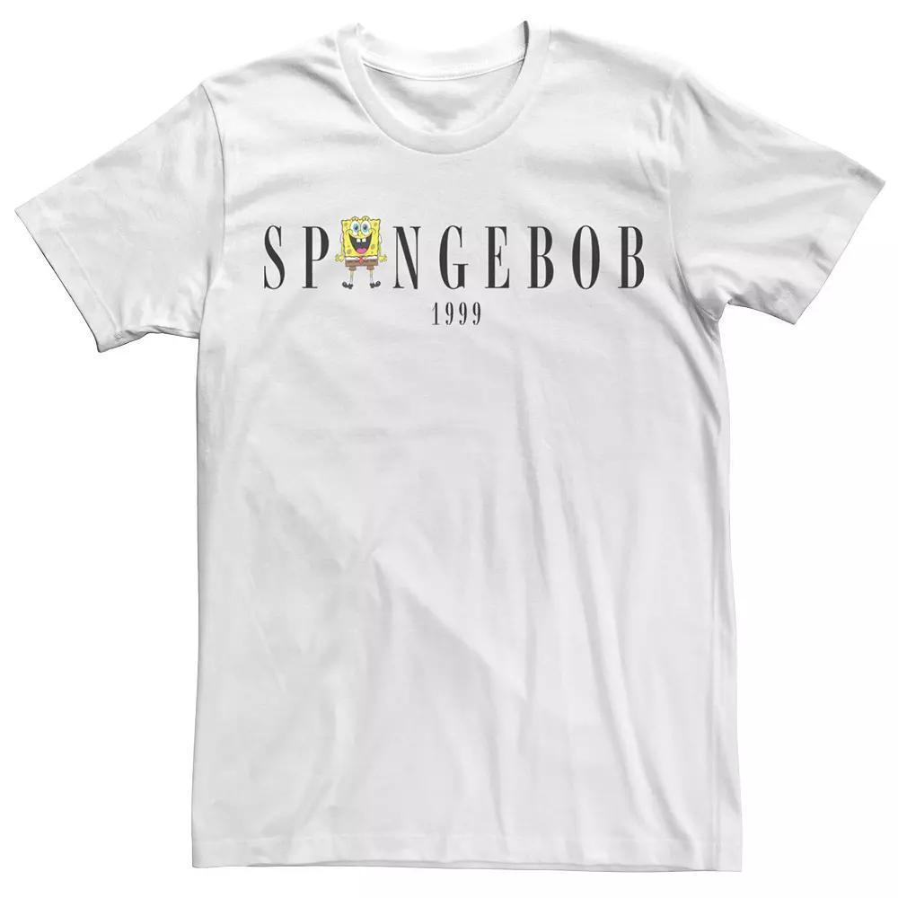 Men's Nickelodeon SpongeBob SquarePants In Logo 1999 Tee, Size: XL, White Product Image