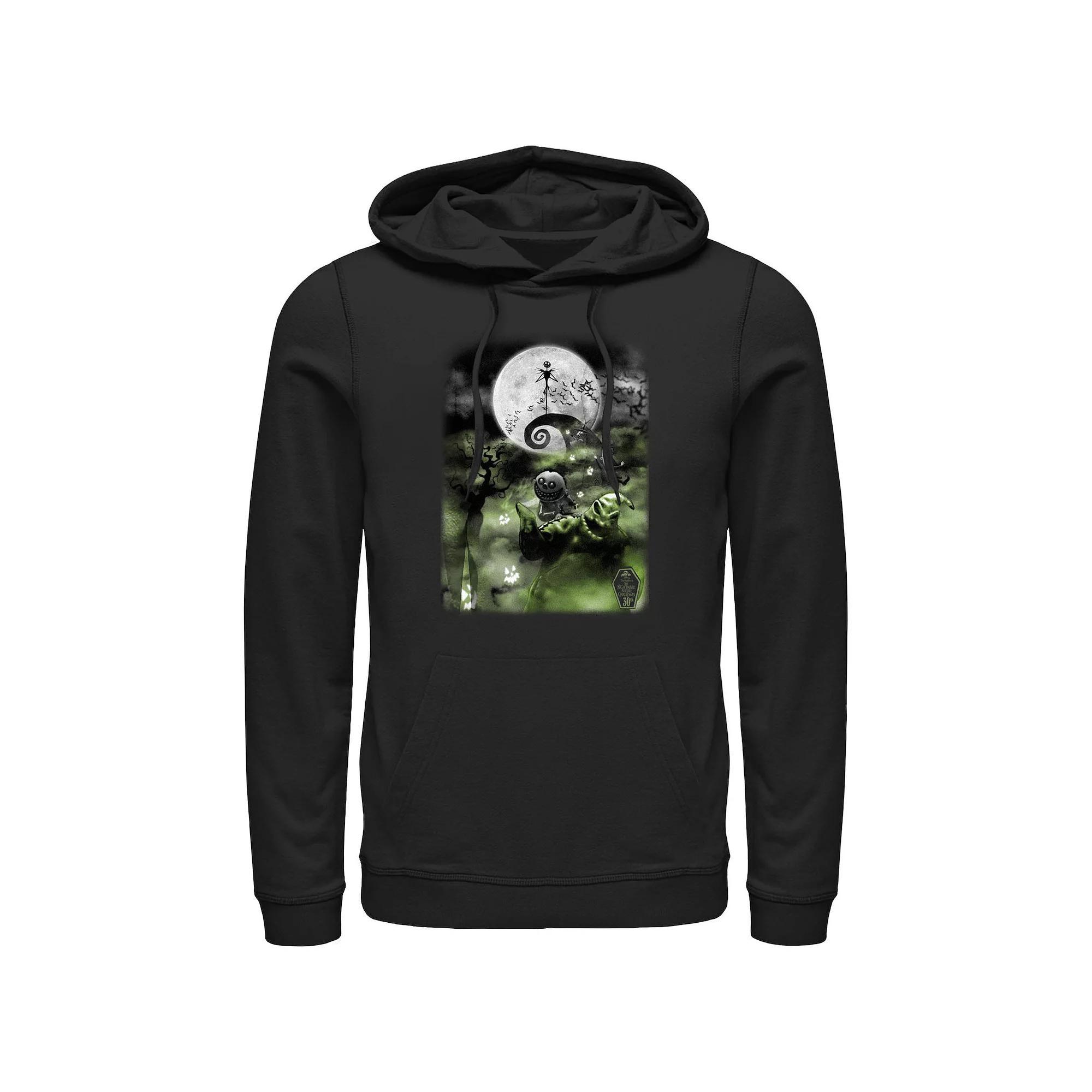 Disney's The Nightmare Before Christmas Scary Night Men's Graphic Hoodie, Size: XXL, Black Product Image
