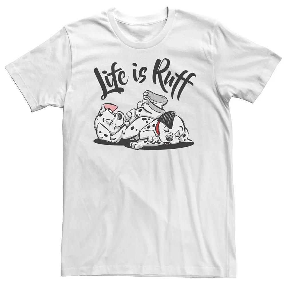 Big & Tall Disney 101 Dalmatians Sleeping Puppies Life Is Ruff Tee, Men's, Size: XXL Tall, White Product Image