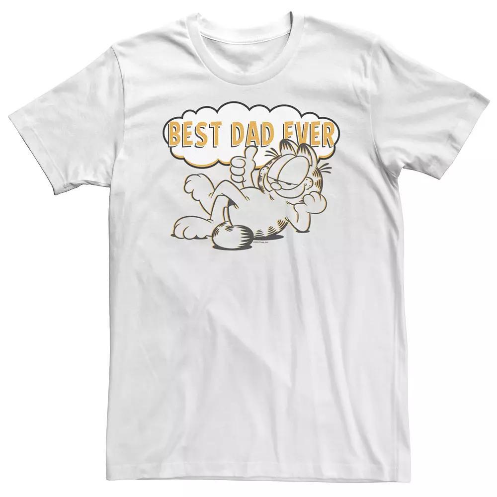 Big & Tall Garfield Father's Day "Best Dad Ever" Thought Bubble Tee, Men's, Size: 5XL, White Product Image