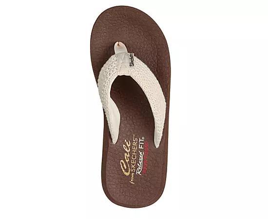 Skechers Relaxed Fit® Cali® Asana Valley Chic! Women's Thong Sandals, Size: 6, Natural Product Image