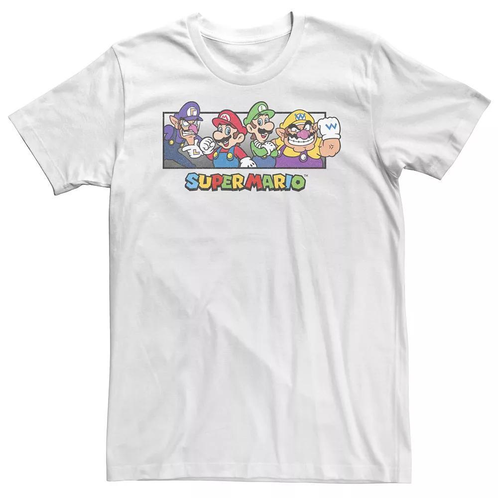 Big & Tall Super Mario Bros. Character Collage Portrait Tee, Men's, Size: 3XL Tall, White Product Image