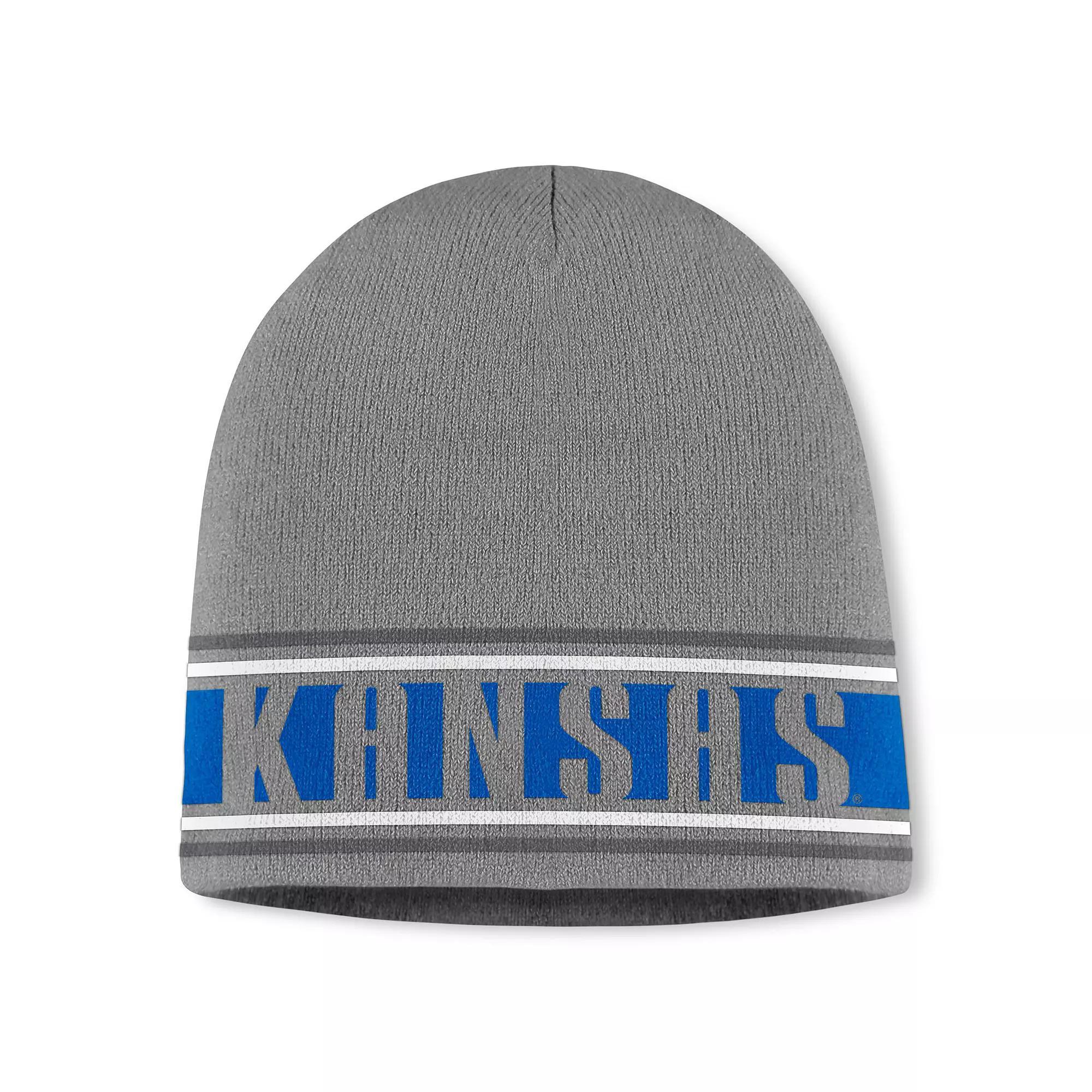 Men's Top of the World Gray Kansas Jayhawks Jace Knit Beanie, Grey Product Image