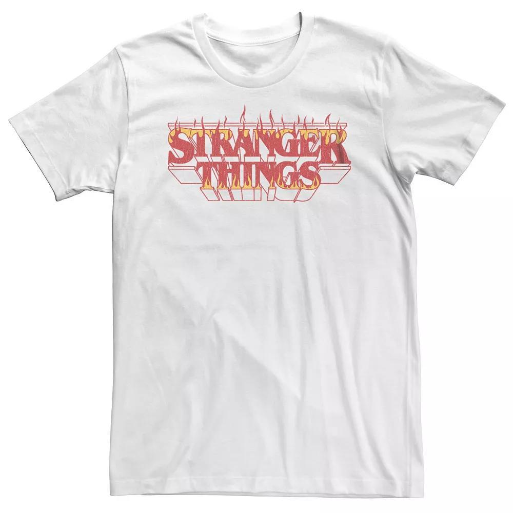 Big & Tall Stranger Things Fire Logo Tee, Men's, Size: 3XB, White Product Image