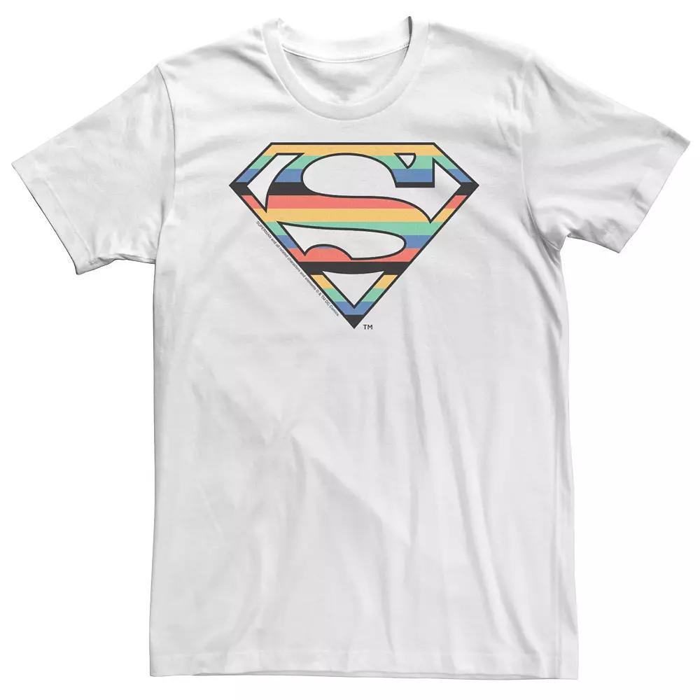 Big & Tall DC Comics Superman Retro Logo Tee, Men's, Size: 3XL, White Product Image