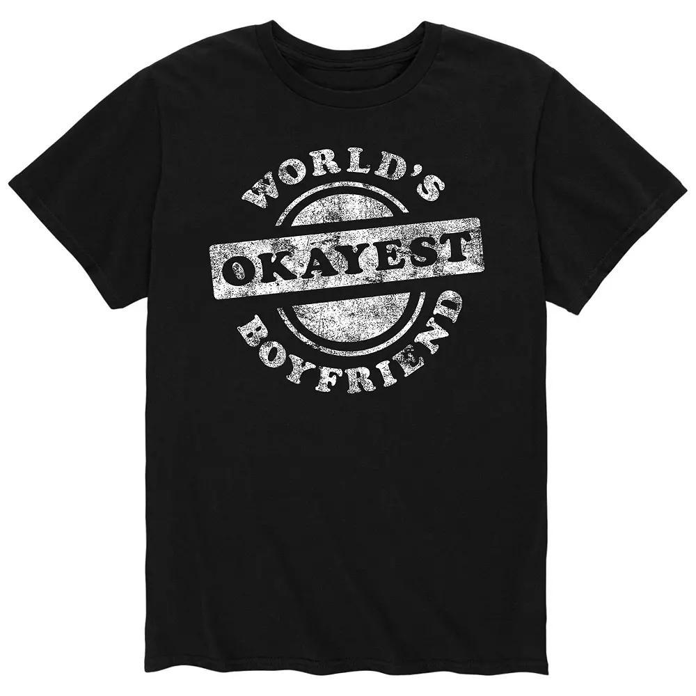 Mens World Okayest Boyfriend Tee Product Image