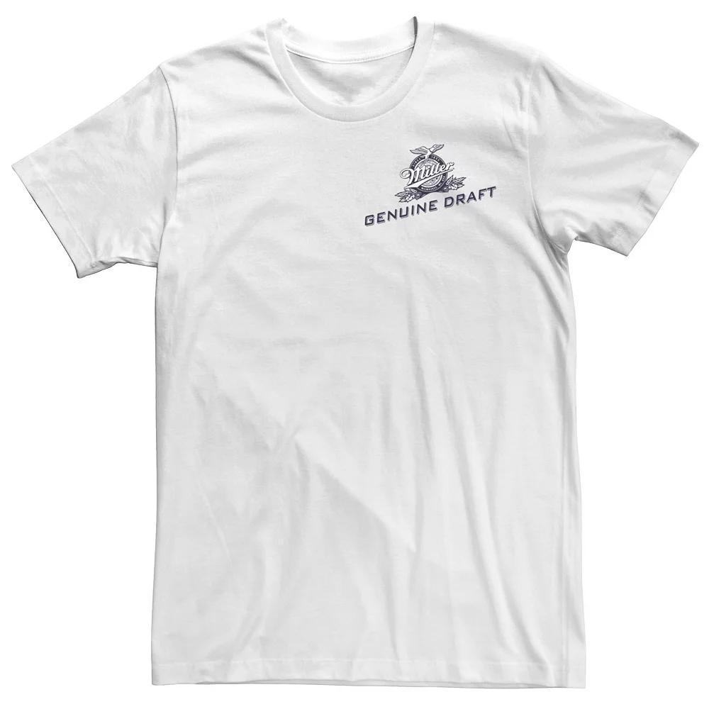 Men's Miller Genuine Draft Left Chest Logo Tee, Size: XL, White Product Image