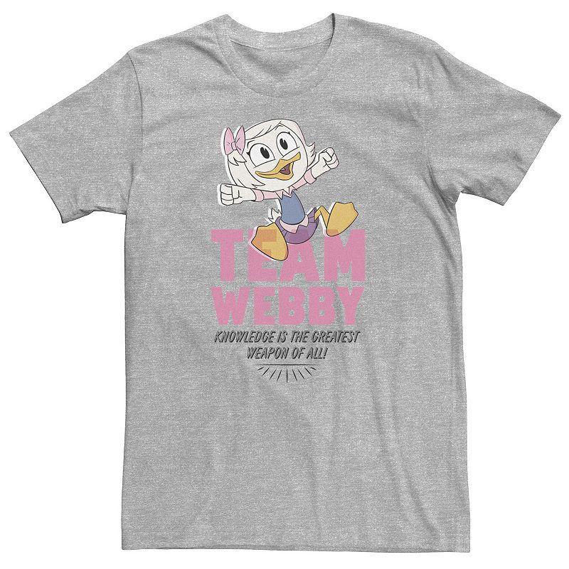 Big & Tall Disney DuckTales Team Webby Knowledge Is The Greatest Weapon Tee, Men's, Size: 4XLT, Athletic Grey Product Image