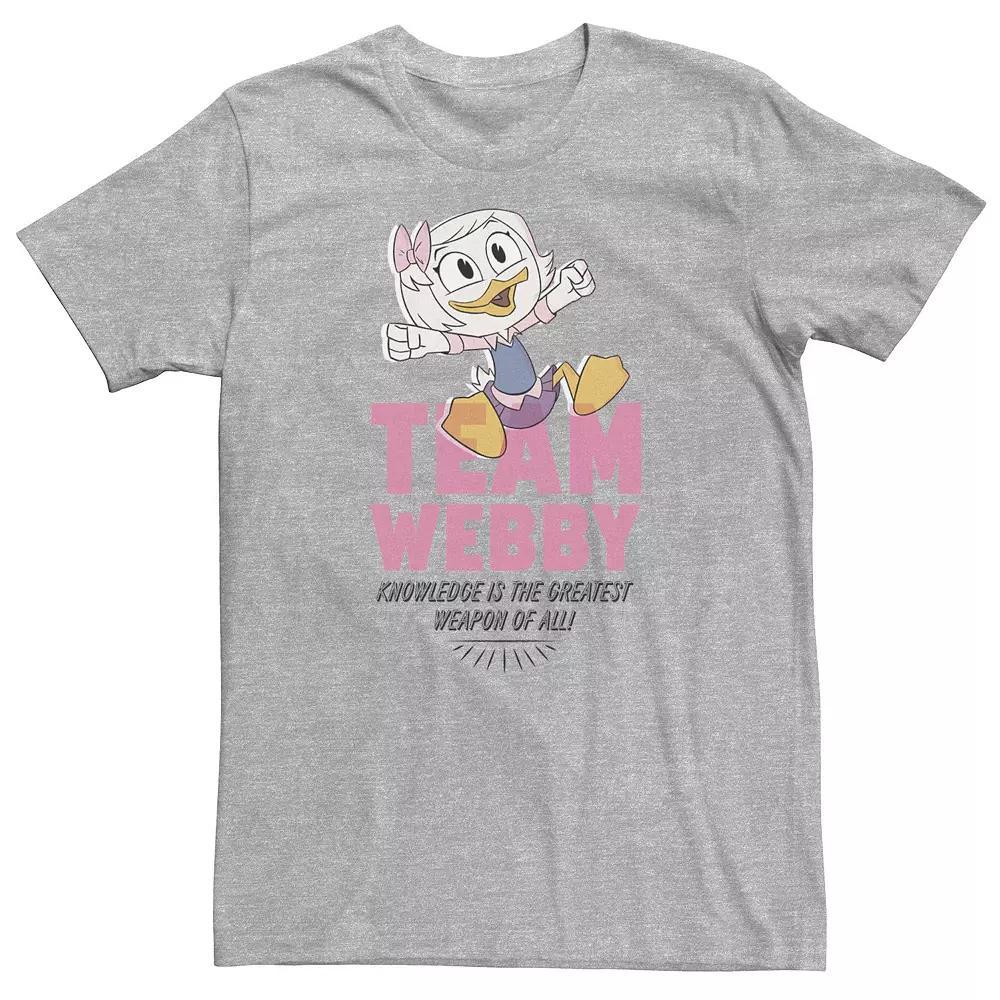 Big & Tall Disney DuckTales Team Webby Knowledge Is The Greatest Weapon Tee, Men's, Size: 4XLT, Athletic Grey Product Image