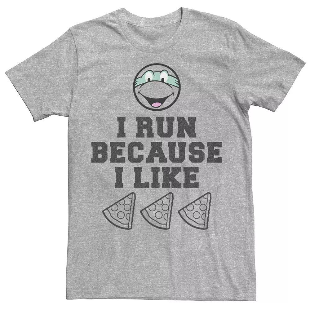 Men's Teenage Mutant Ninja Turtles I Run Because I Like Graphic Tee, Size: XS, Athletic Grey Product Image