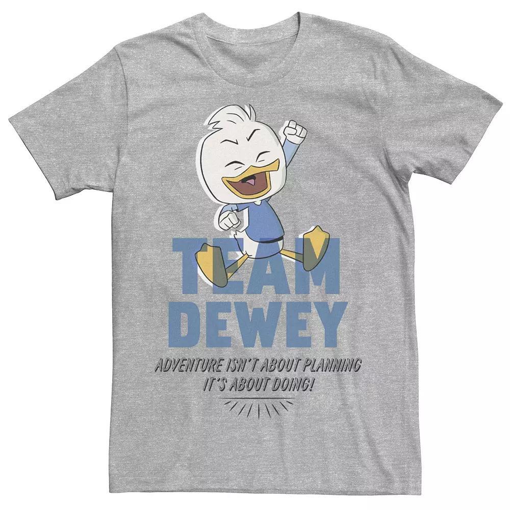 Disney's DuckTales Team Dewey Men's Adventure Is About Doing Tee, Size: Medium, Athletic Grey Product Image