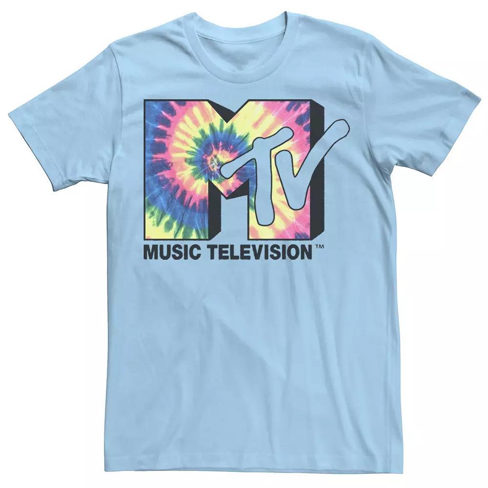 Men's MTV Music Television Tie Dye Logo Tee, Size: Medium, Light Blue Product Image
