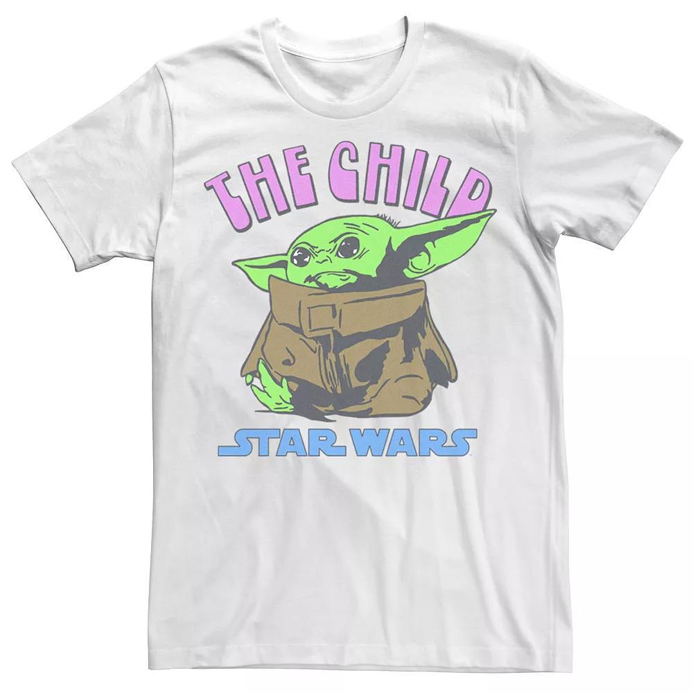 Men's Star Wars The Mandalorian The Child Red Text Portrait Tee, Size: Small, Athletic Grey Product Image