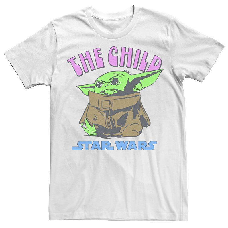 Men's Star Wars The Mandalorian The Child Red Text Portrait Tee, Size: Small, Athletic Grey Product Image