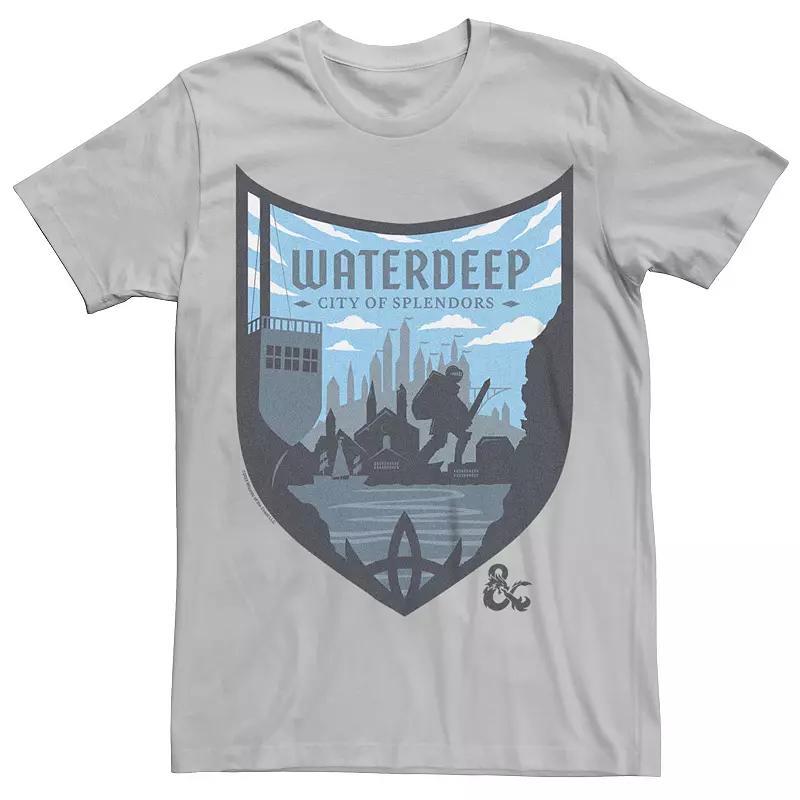 Men's Dungeons & Dragons Waterdeep City of Splendors Graphic Tee, Size: XS, Silver Product Image