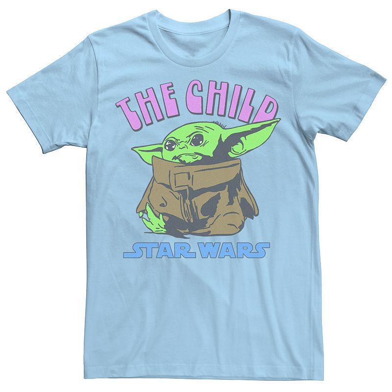 Men's Star Wars The Mandalorian The Child Red Text Portrait Tee, Size: Small, Athletic Grey Product Image