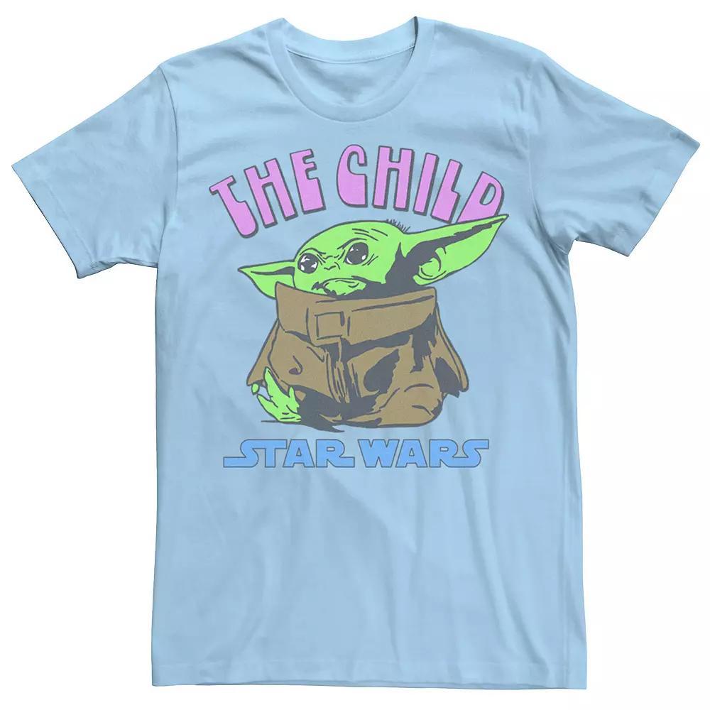 Men's Star Wars The Mandalorian The Child Red Text Portrait Tee, Size: Small, Athletic Grey Product Image