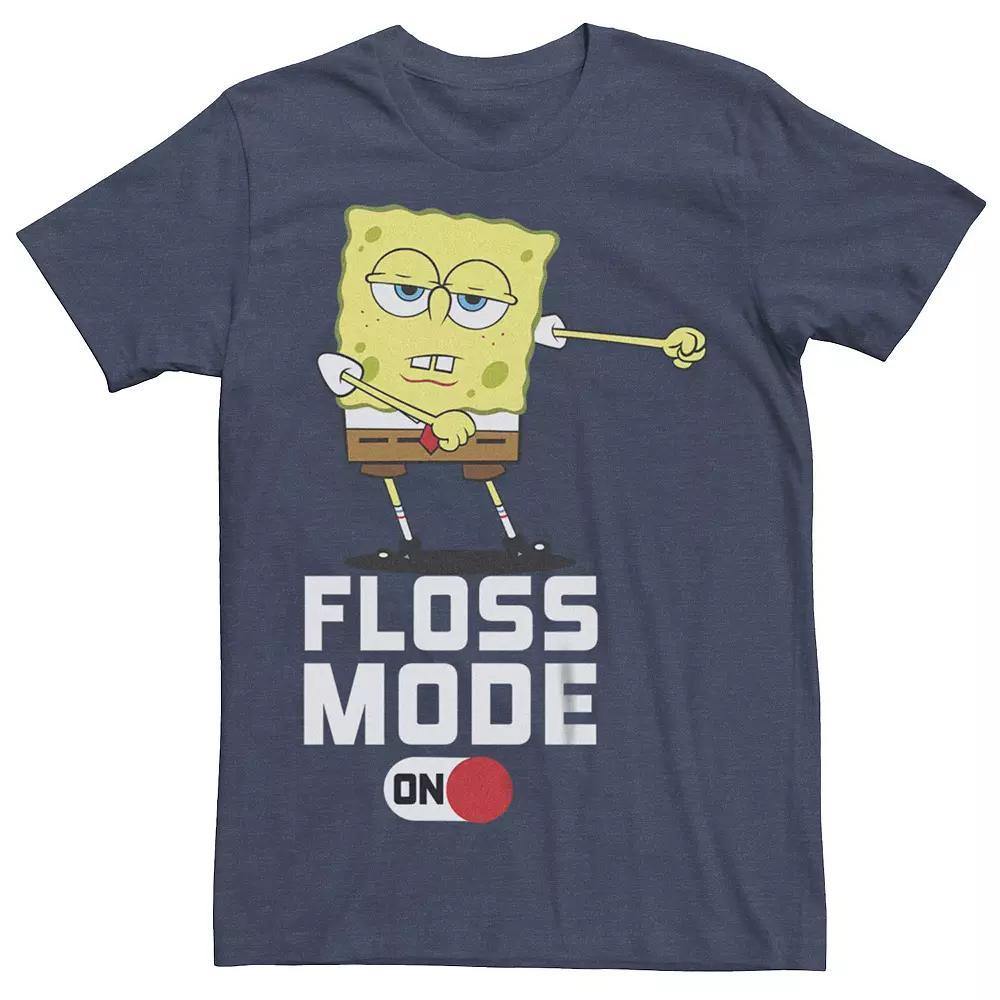 Men's SpongeBob SquarePants Floss Mode On Graphic Tee, Size: Small, Navy Grey Product Image