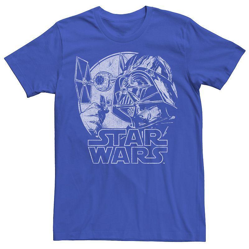 Men's Star Wars Darth Vader & Ships Tee, Size: Small, Royal Product Image