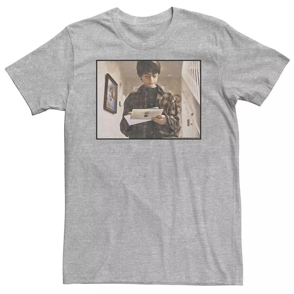 Big & Tall Harry Potter Hogwarts Letter Portrait Tee, Men's, Size: Large Tall, Athletic Grey Product Image