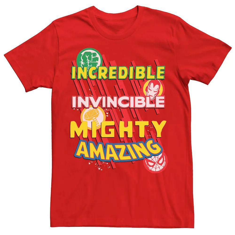 Men's Marvel Avengers Icons Amazing Father's Day Tee, Size: Medium, Red Product Image