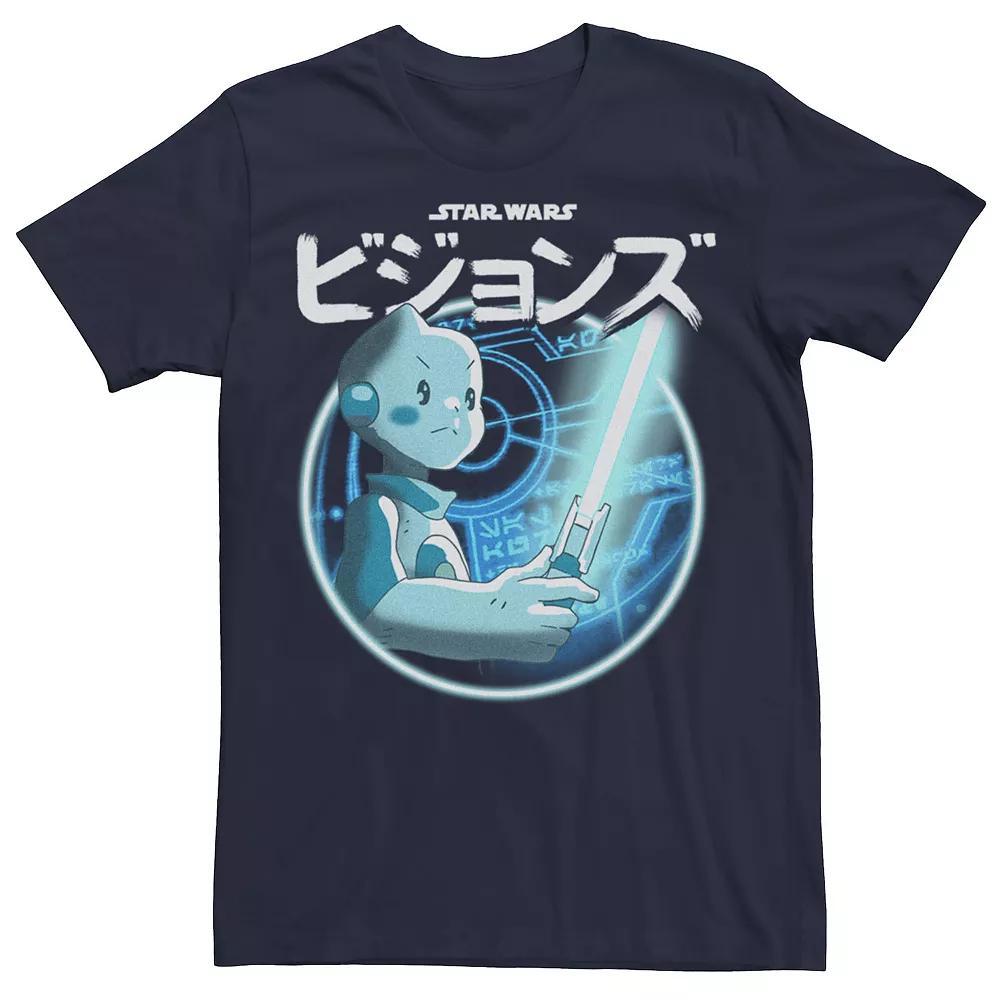 Men's Star Wars Visions Light Saber Logo Tee, Boy's, Size: Small, Blue Product Image