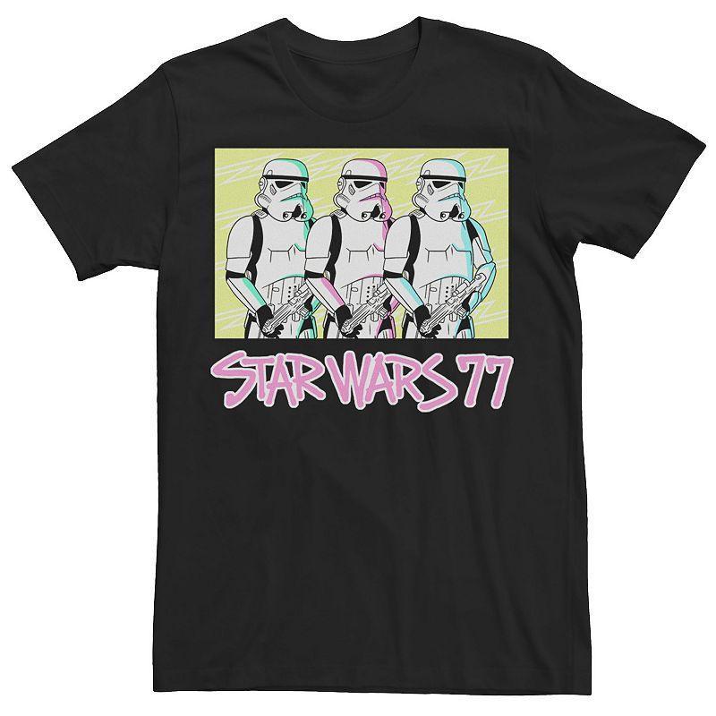 Men's Star Wars Neon Seventy Seven Forever Tee, Size: 3XL, Black Product Image