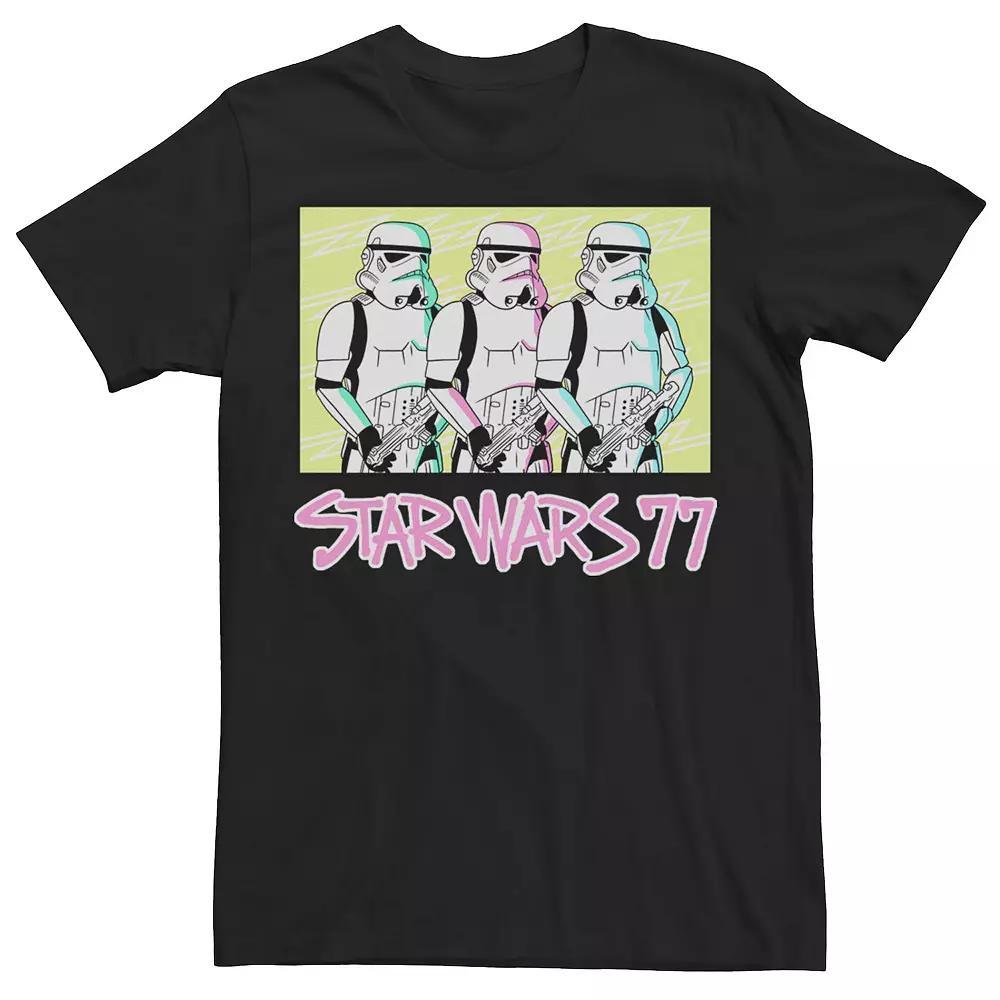 Men's Star Wars Neon Seventy Seven Forever Tee, Size: 3XL, Black Product Image