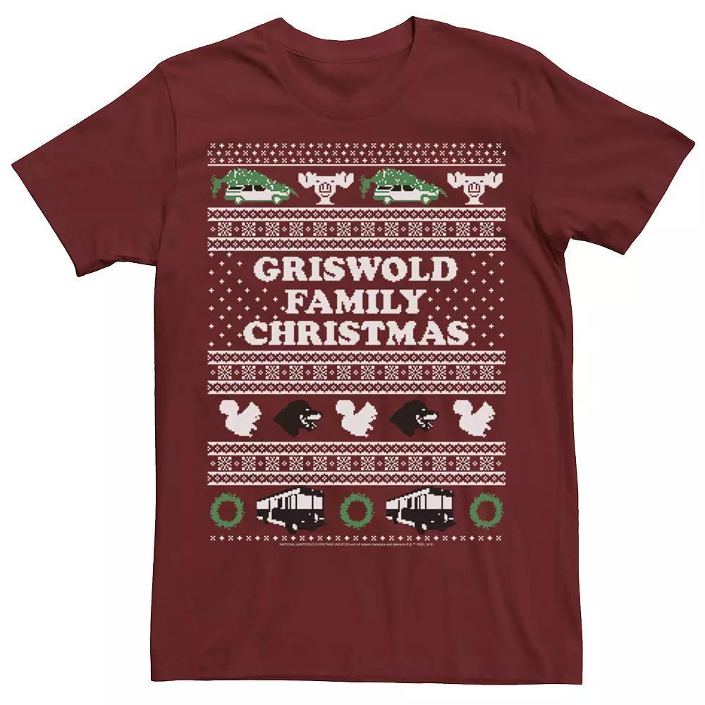 Men's Christmas Vacation Griswold Family Ugly Sweater Tee, Size: XXL, Red Product Image