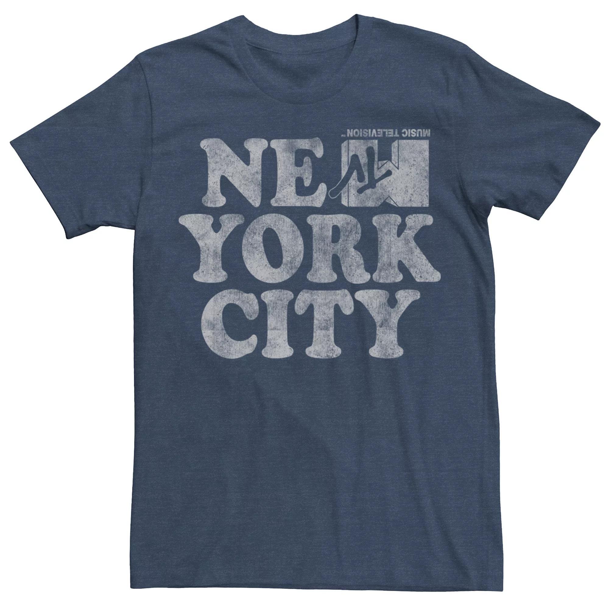 Men's MTV New York City Logo Tee, Size: Small, Navy Grey Product Image