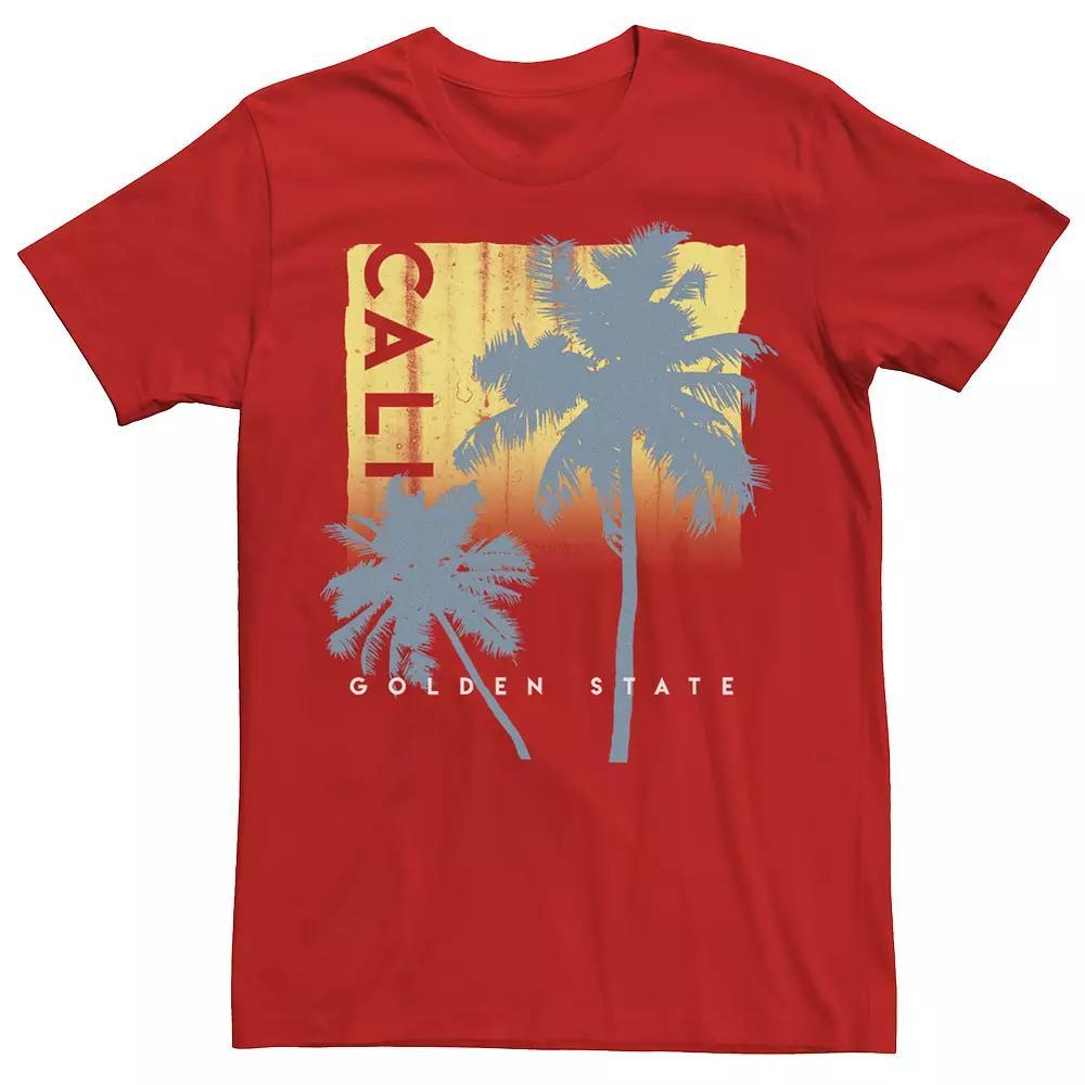 Men's California Golden State Palms Poster Graphic Tee, Size: Small, Red Product Image