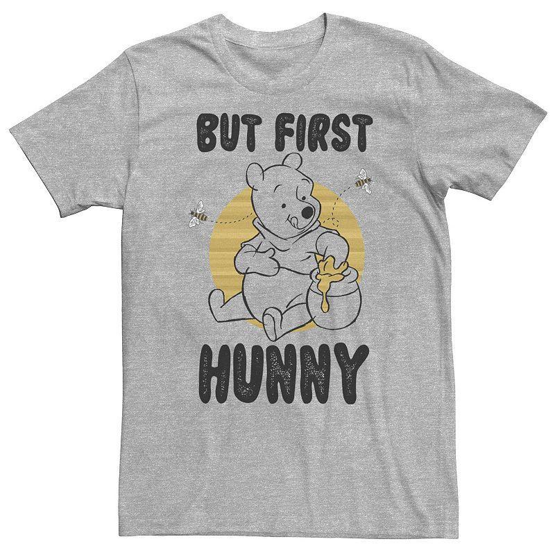 Big & Tall Disney Winnie The Pooh "But First Hunny" Honey Tee, Men's, Size: 3XL, Athletic Grey Product Image