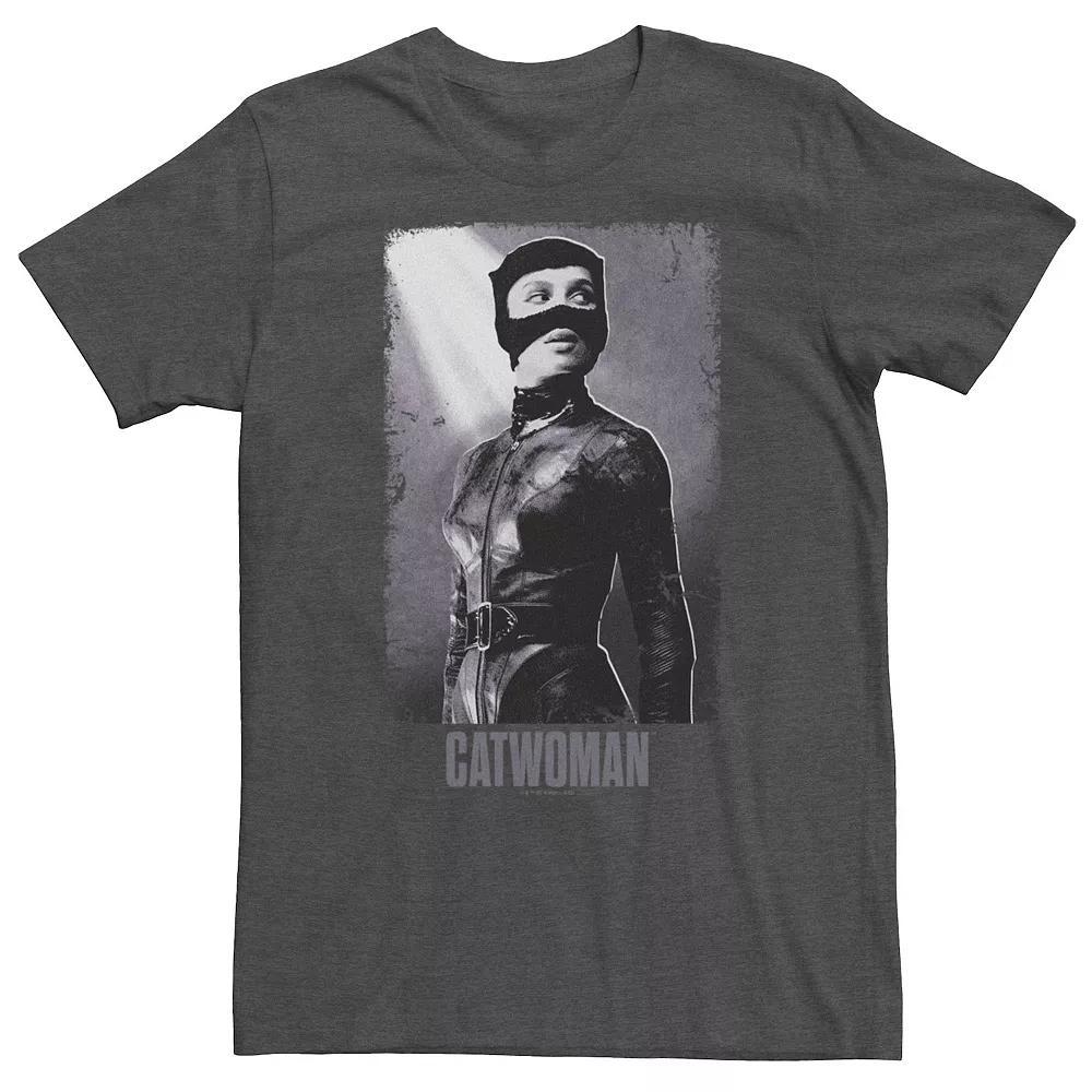 Big & Tall DC Batman Distressed Catwomen Tee, Men's, Size: 3XL Tall, Black Product Image
