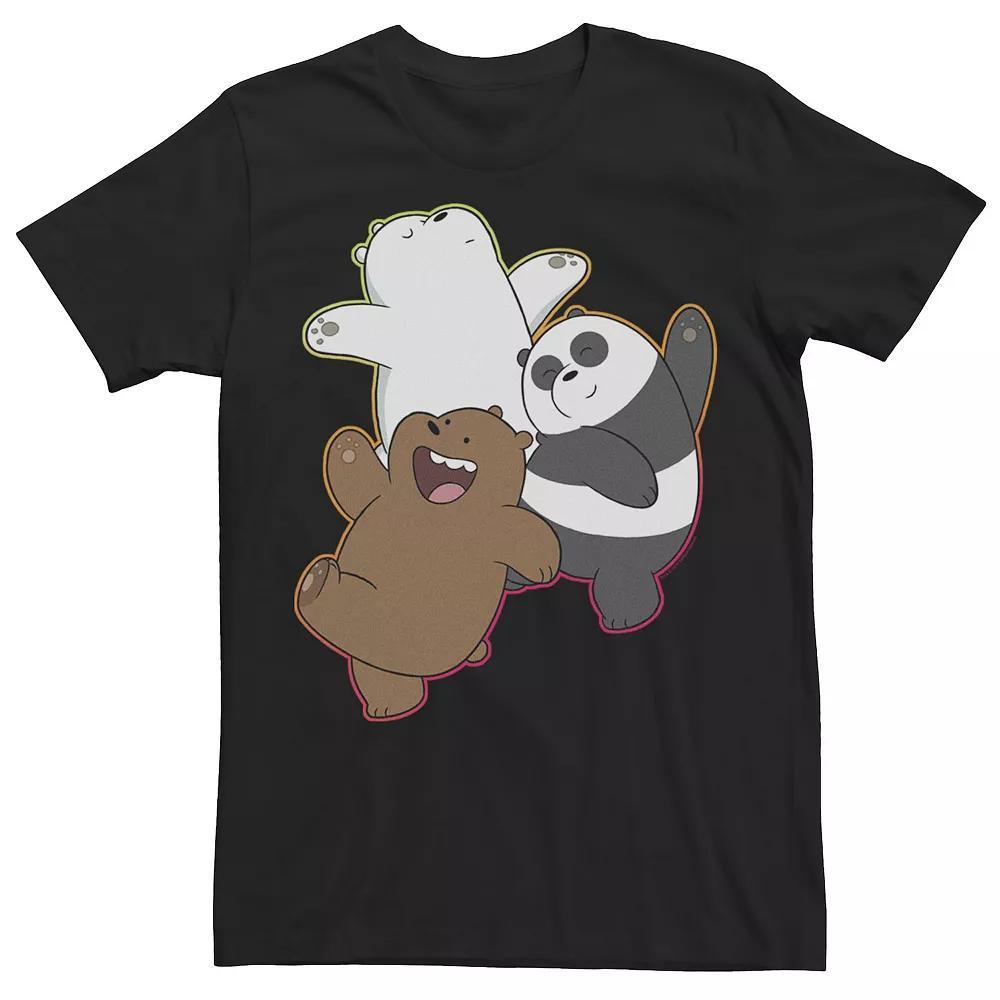 Men's Cartoon Network We Bare Bears Dancing Gradient Outline Tee, Boy's, Size: XXL, Black Product Image