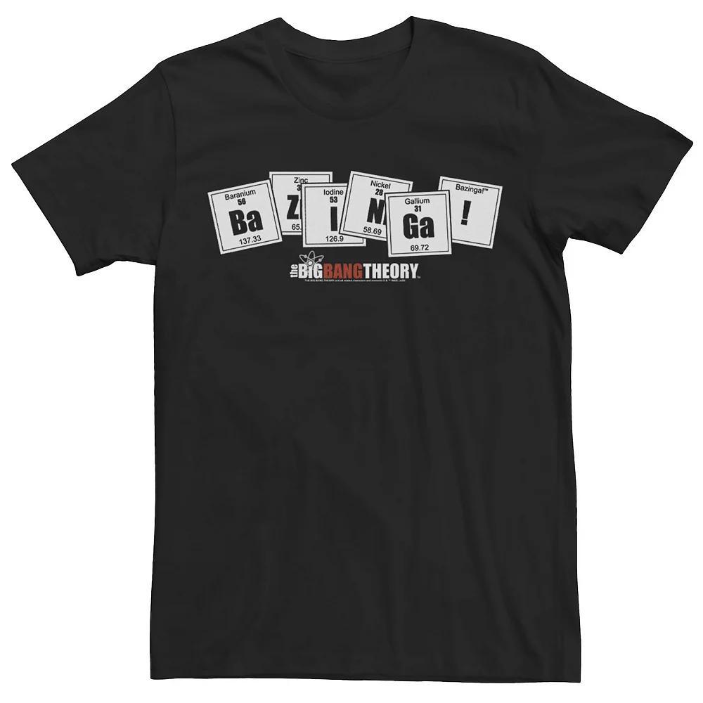Men's The Big Bang Theory Bazinga Periodic Tiles Tee, Size: Large, Black Product Image