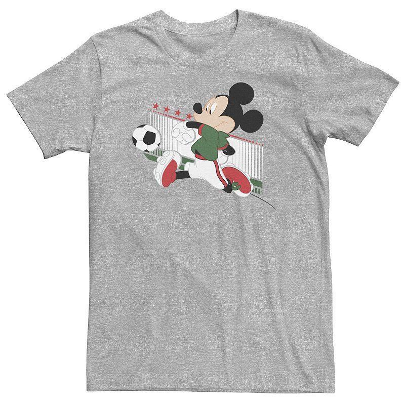Big & Tall Disney Mickey & Friends Mexico Soccer Tee, Men's, Size: Large Tall, Athletic Grey Product Image