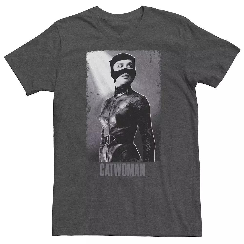 Big & Tall DC Batman Distressed Catwomen Tee, Men's, Size: 3XL Tall, Black Product Image