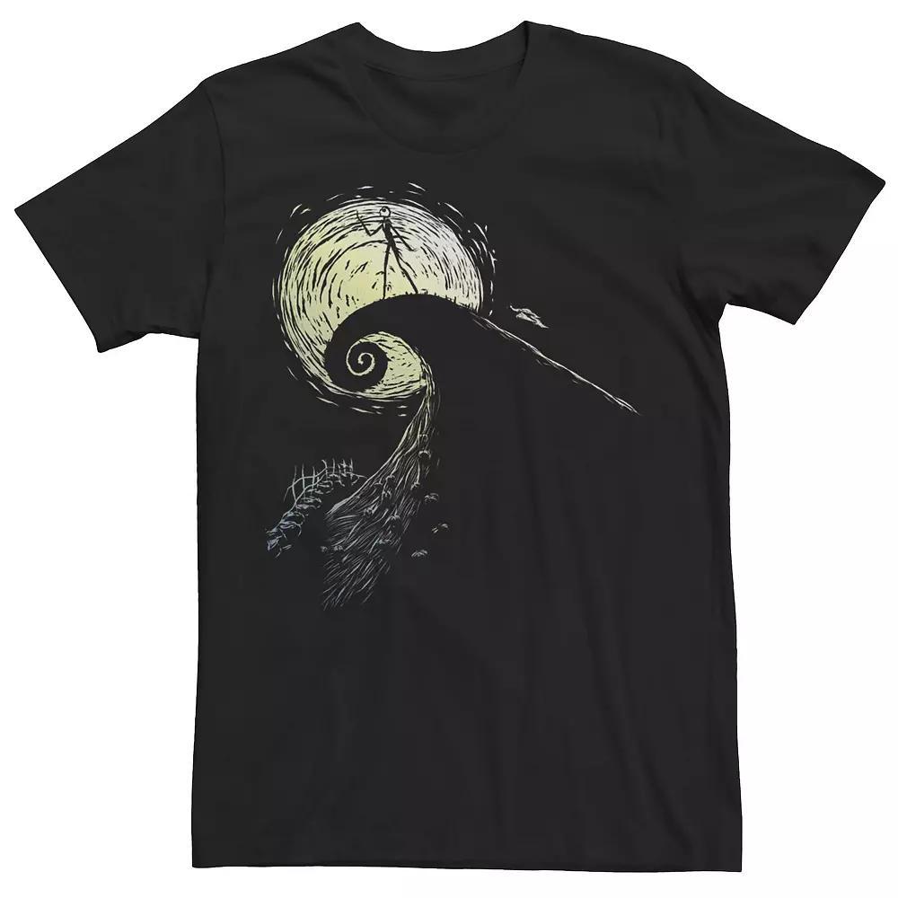 Big & Tall Disney The Nightmare Before Christmas Jack Spiral Hill Tee, Men's, Size: 3XL, Black Product Image