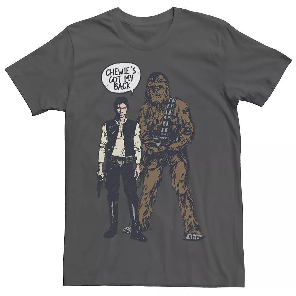 Men's Star Wars Han Chewie's Got My Back Doodle Tee, Size: Medium, Athletic Grey Product Image