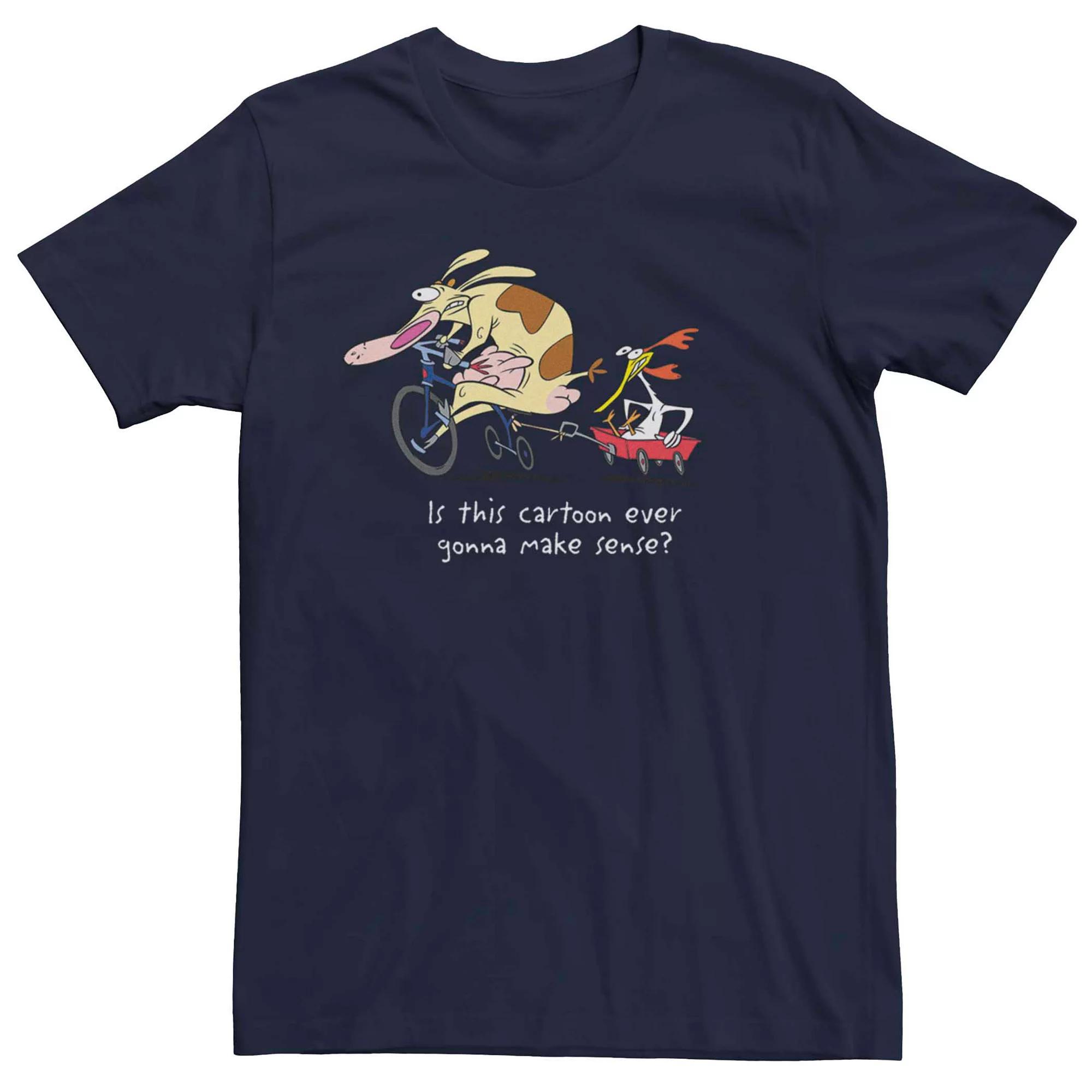 Men's Cartoon Network Cow and Chicken "This Cartoon Makes No Sense" Tee, Size: Medium, Blue Product Image